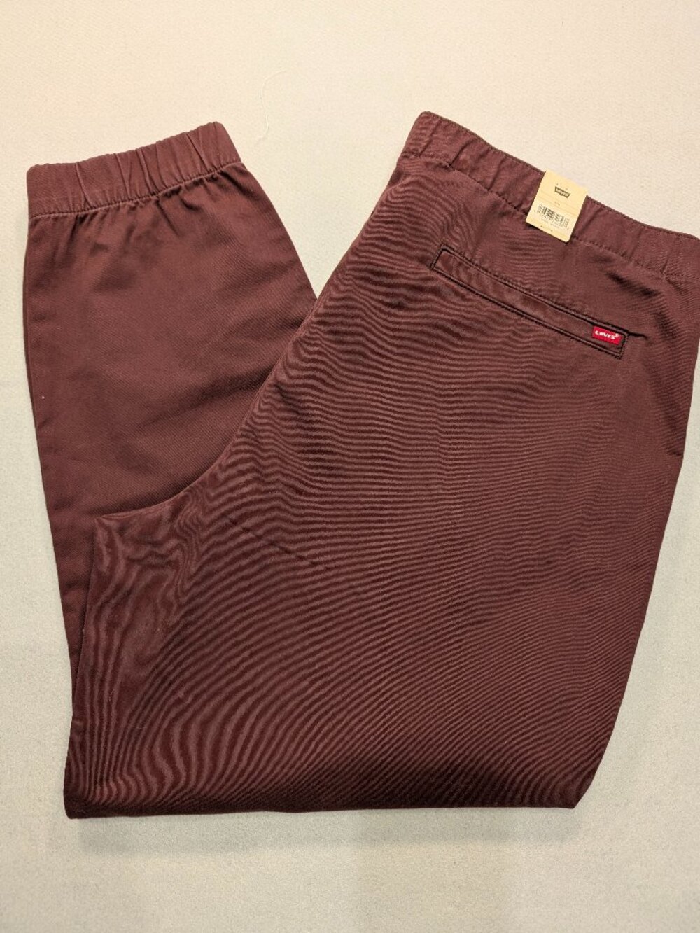 Levi's XX Chino Jogger Burgundy Stretch Pants Men's XXL